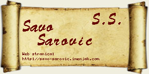 Savo Šarović vizit kartica